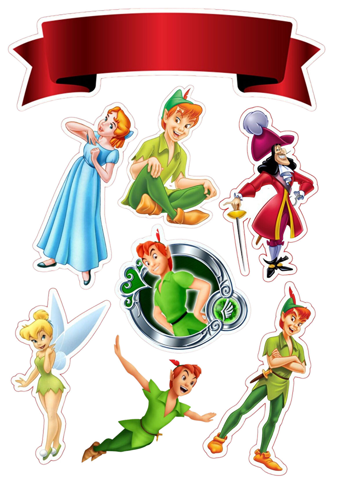 Yenilebilir Şekerli Kağıt Baskısı Cupcake ve Pasta Resim Baskı Tinkerbell Temalı 86