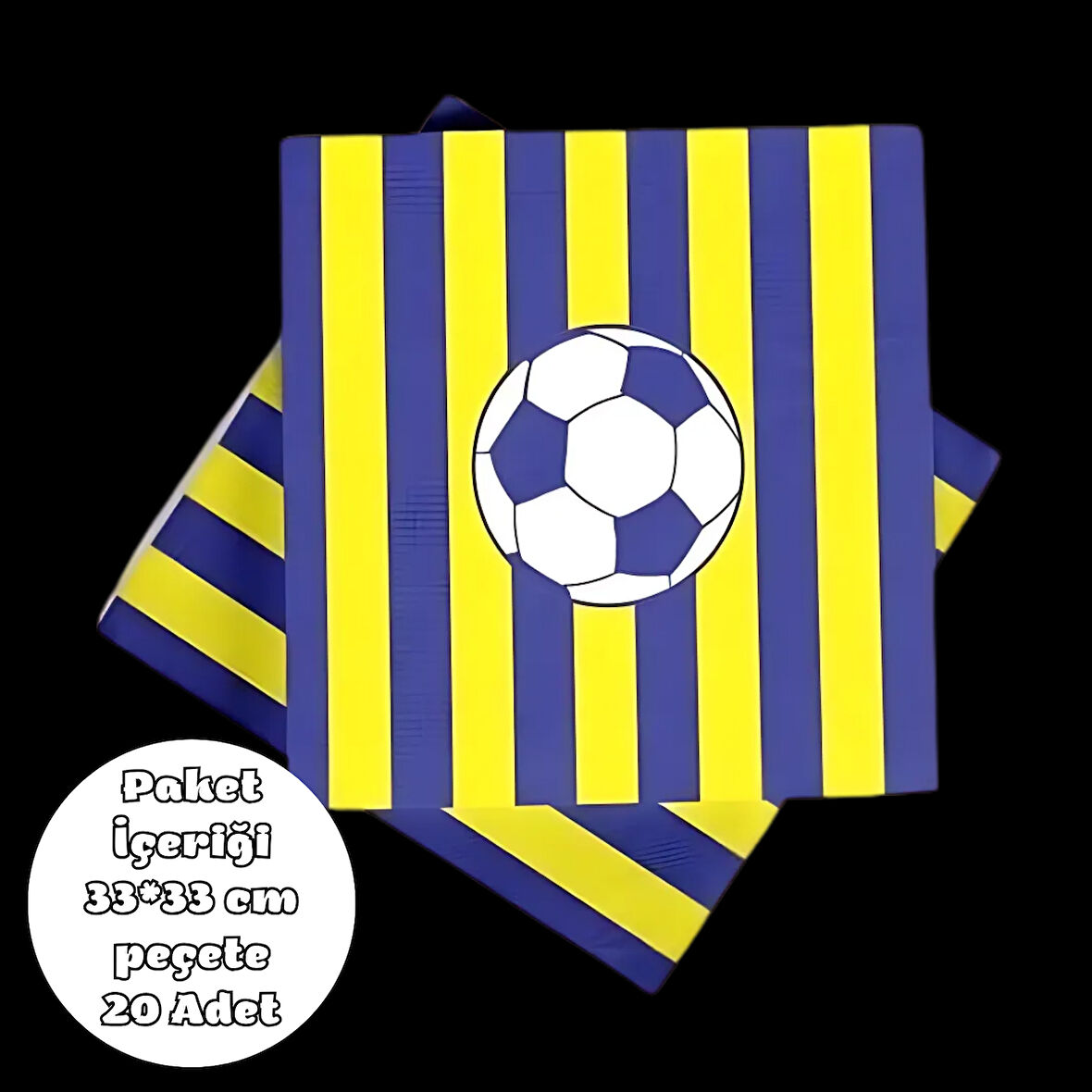 Sarı Lacivert Taraftar Peçete 33*33 cm 20 Adet