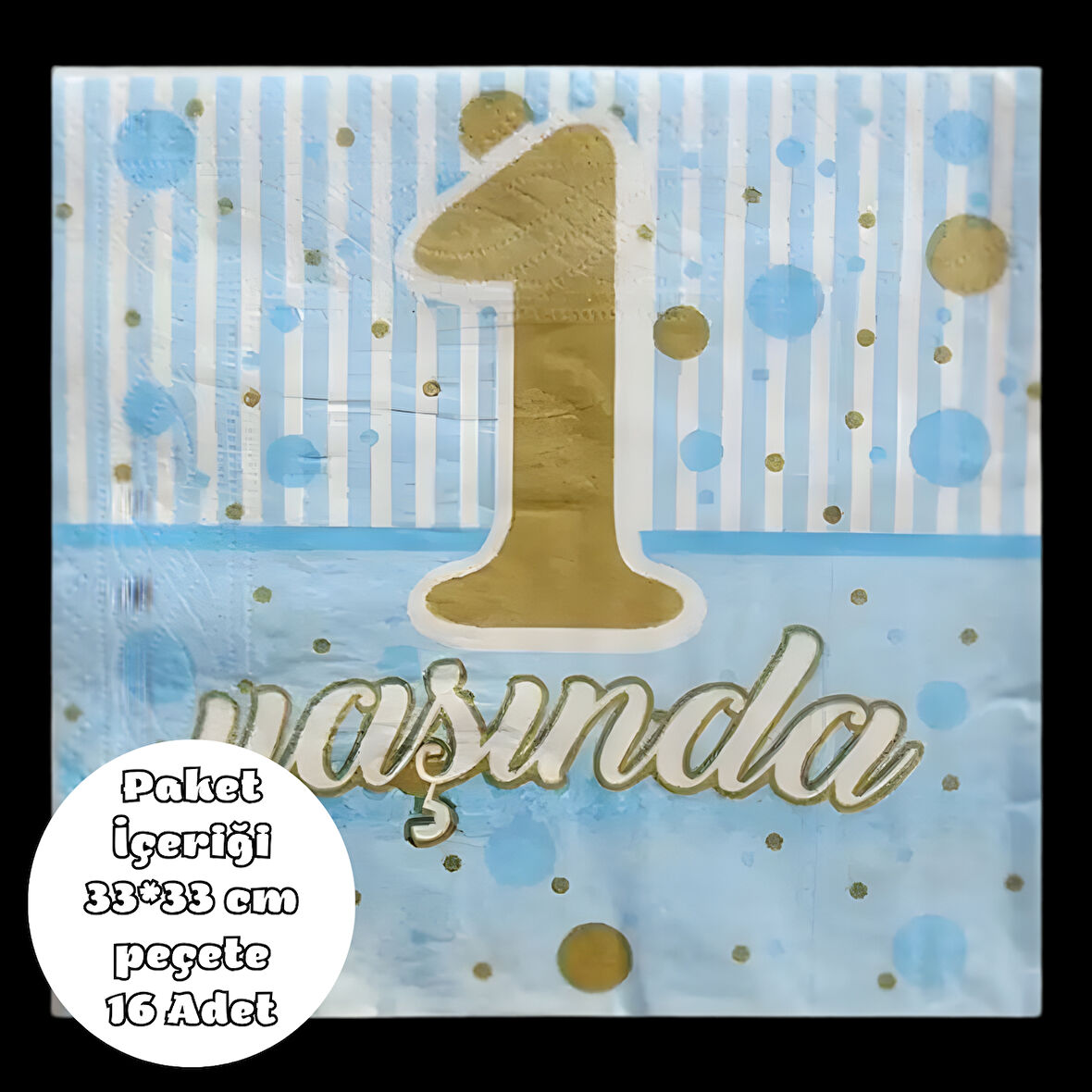 Mavi 1 Yaş Peçete 33*33 cm 16 Adet