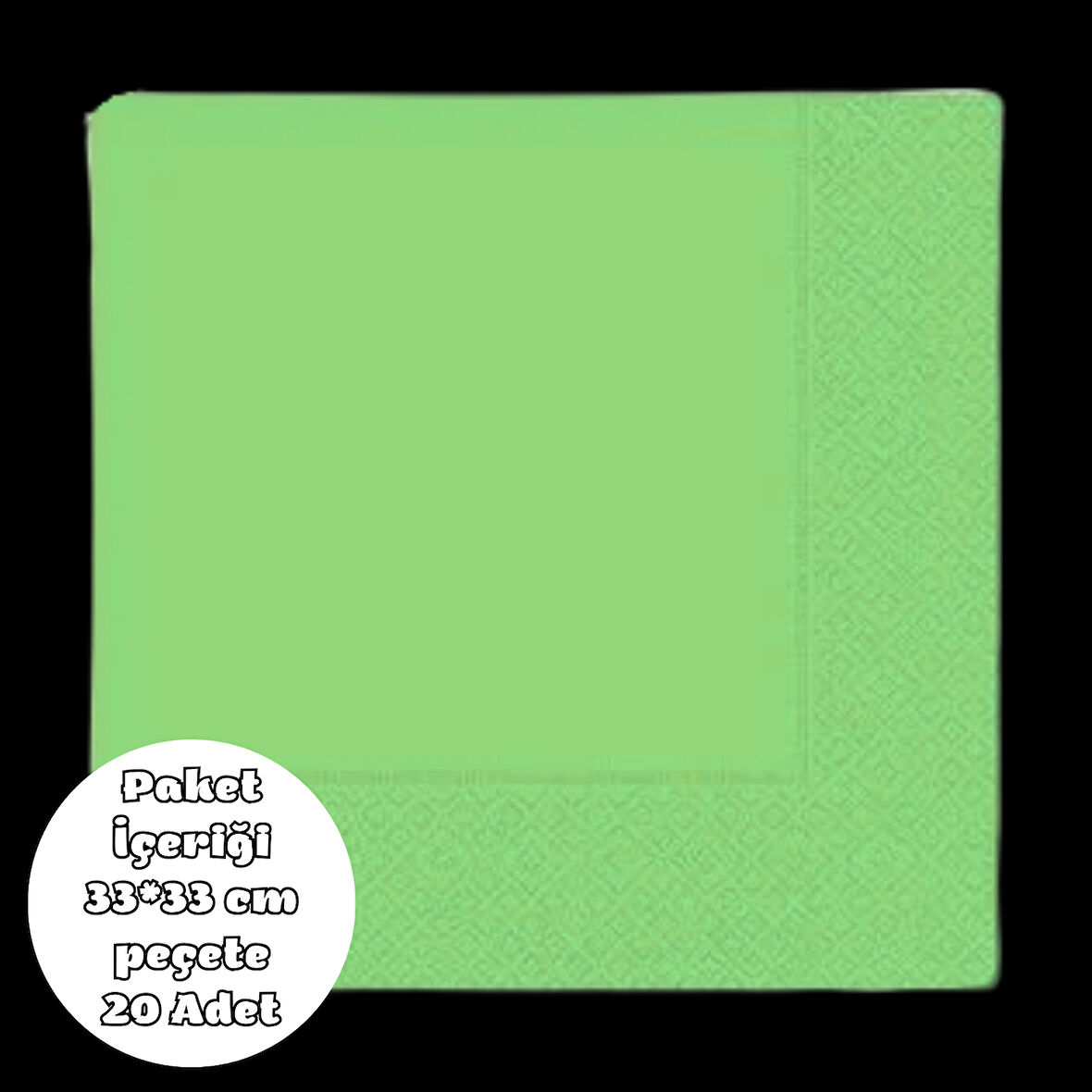 Yeşil Peçete 33*33 cm 20 Adet