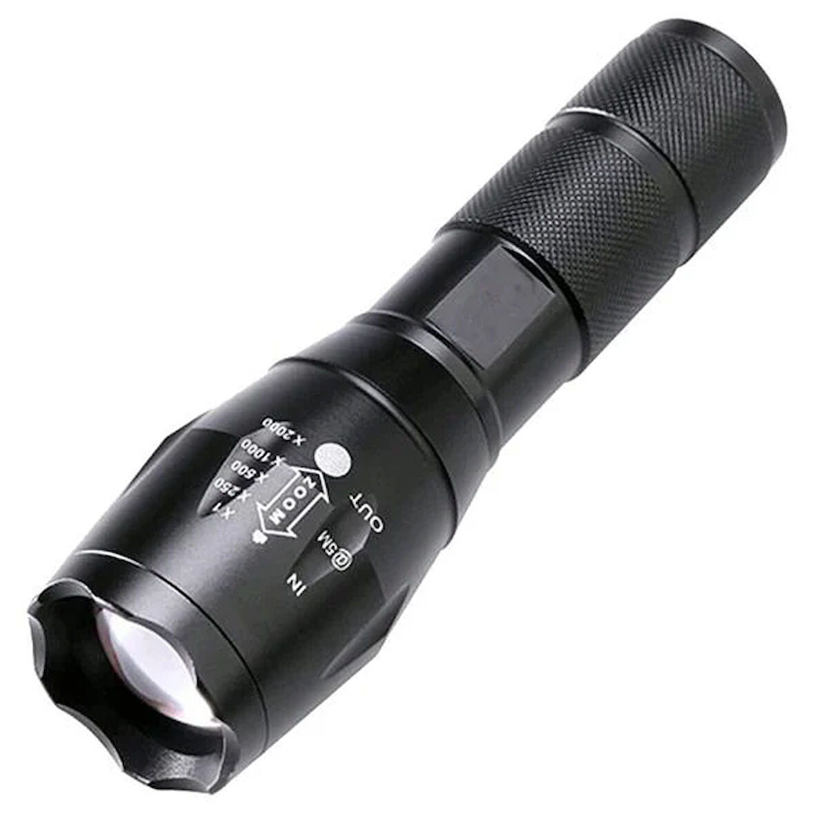 POWERMASTER PM-14623 ŞARJLI ZOOMLU FLASH ÖZELLİKLİ 4 MOD POWER LEDLİ METAL EL FENERİ