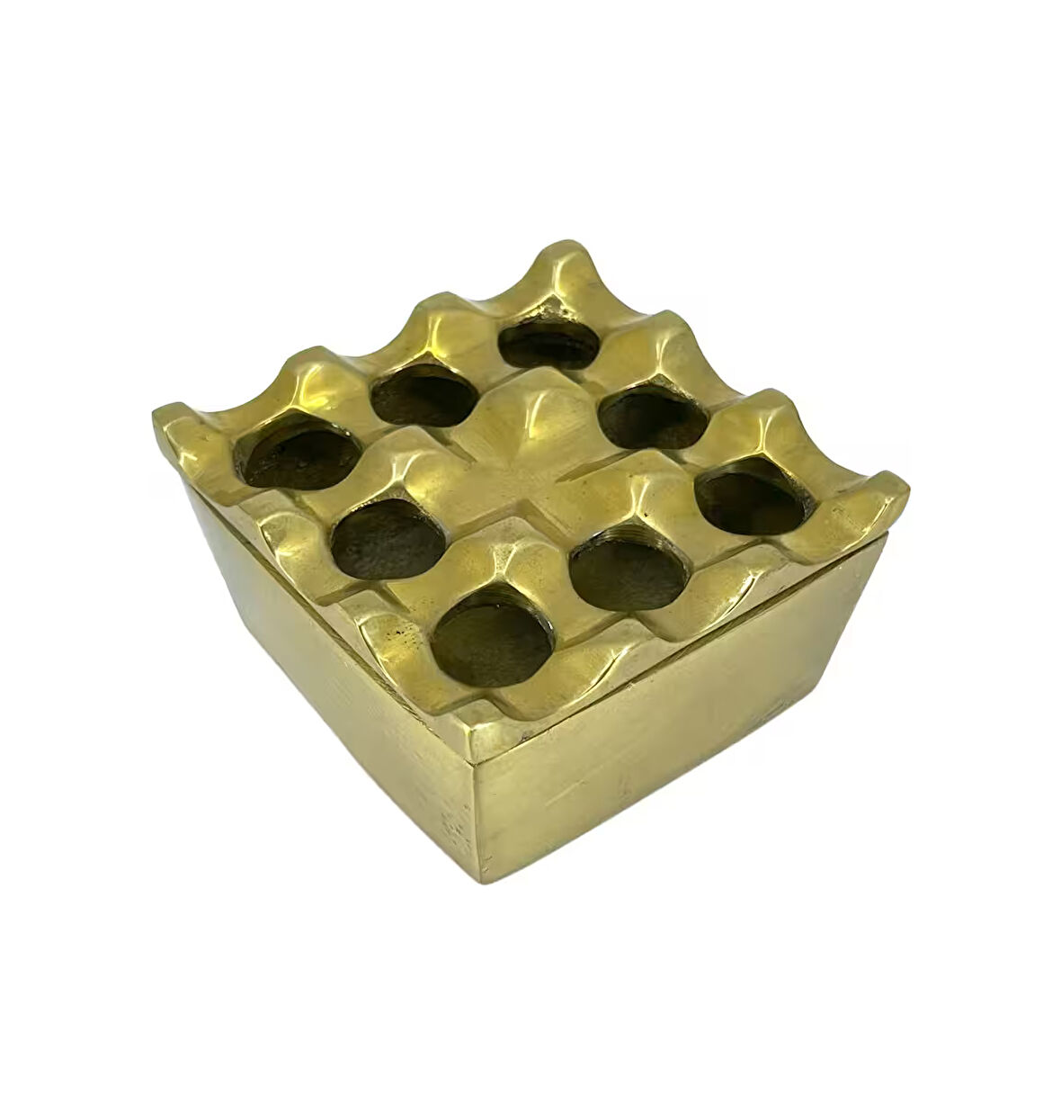 Pirinç Döküm Küllük Kare - 7,5 cm x 7,5 cm