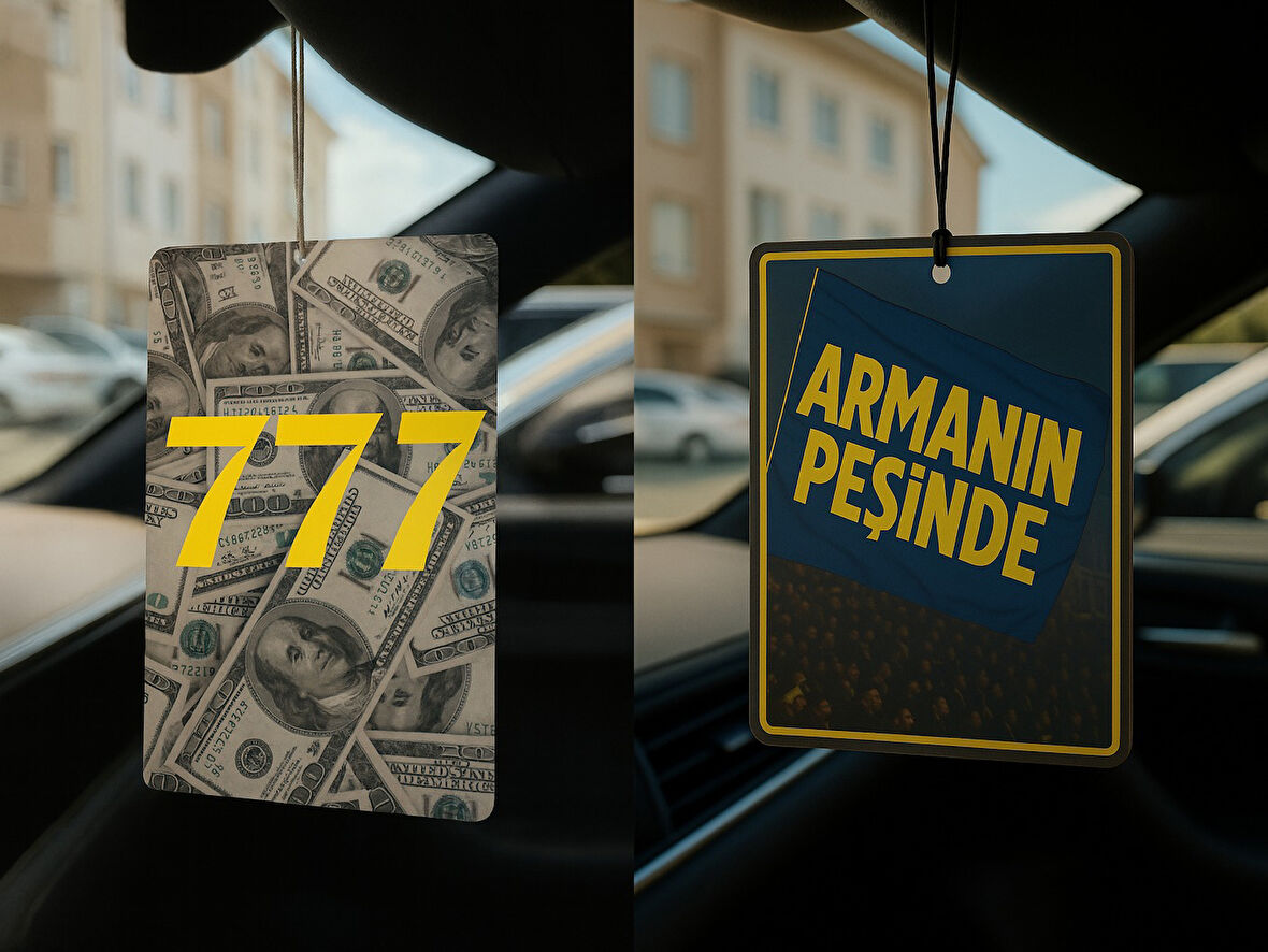 Dolar Manifest 777 ve Sarı Lacivert Armanın Peşinde - İkili Oto Kokusu - Dekoratif Araç Kokusu ve Aksesuarı