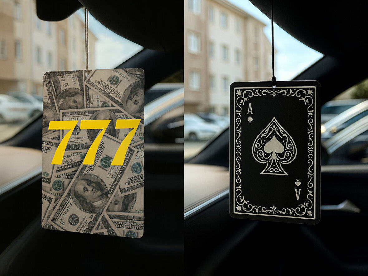Dolar Manifest 777 ve Maça As - İkili Oto Kokusu - Dekoratif Araç Kokusu ve Aksesuarı