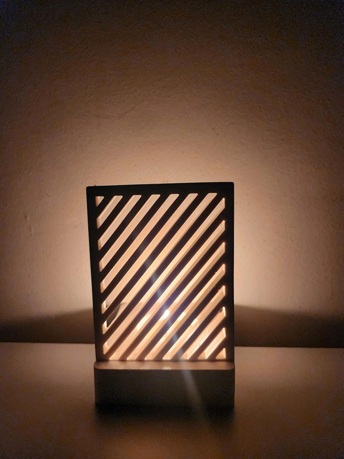 ÇİZGİLİ TEALIGHT ŞAMDAN SETİ ( KIRILMAZ )