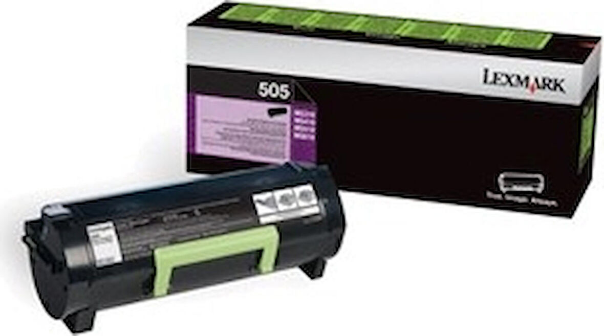 Lexmark 505X 50F5X00 Siyah Yüksek Kapasite Toner-Ms410 / Ms510 / Ms610