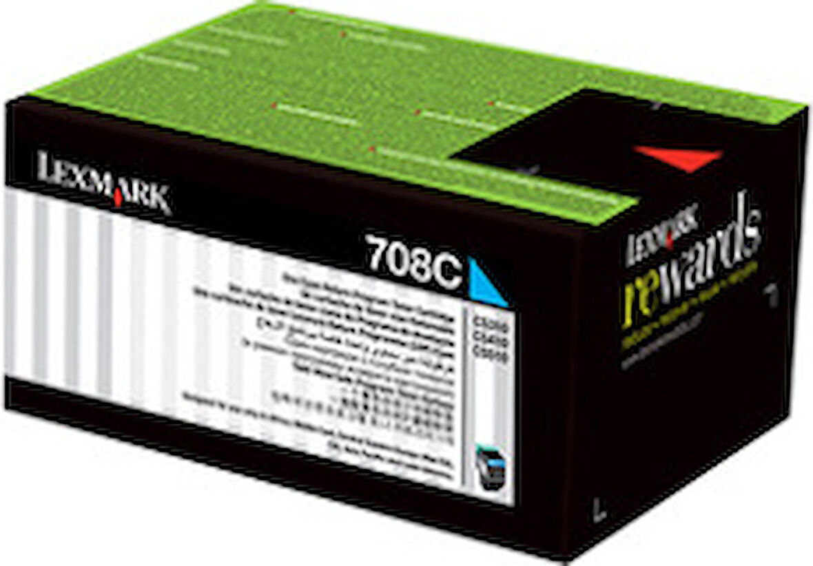 Lexmark 70C80C0 708C Mavi  Toner Cs310/Cs410/Cs510 1.000 Sayfa
