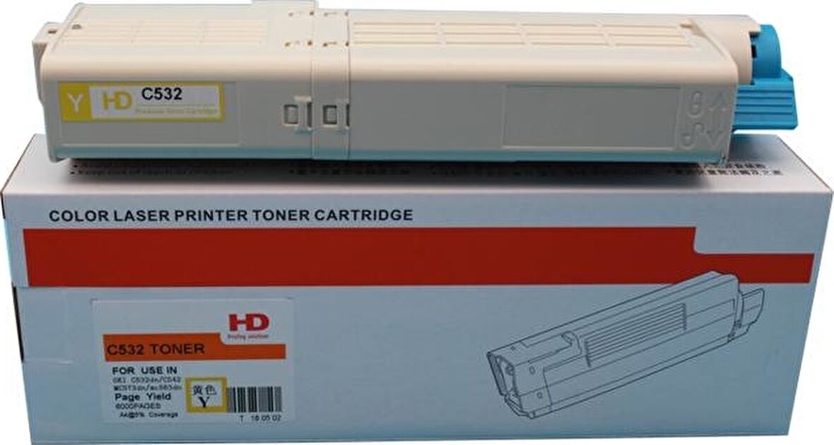 Oki C532/MC573 TONER 46490629 6000 Sayfa   Sarı