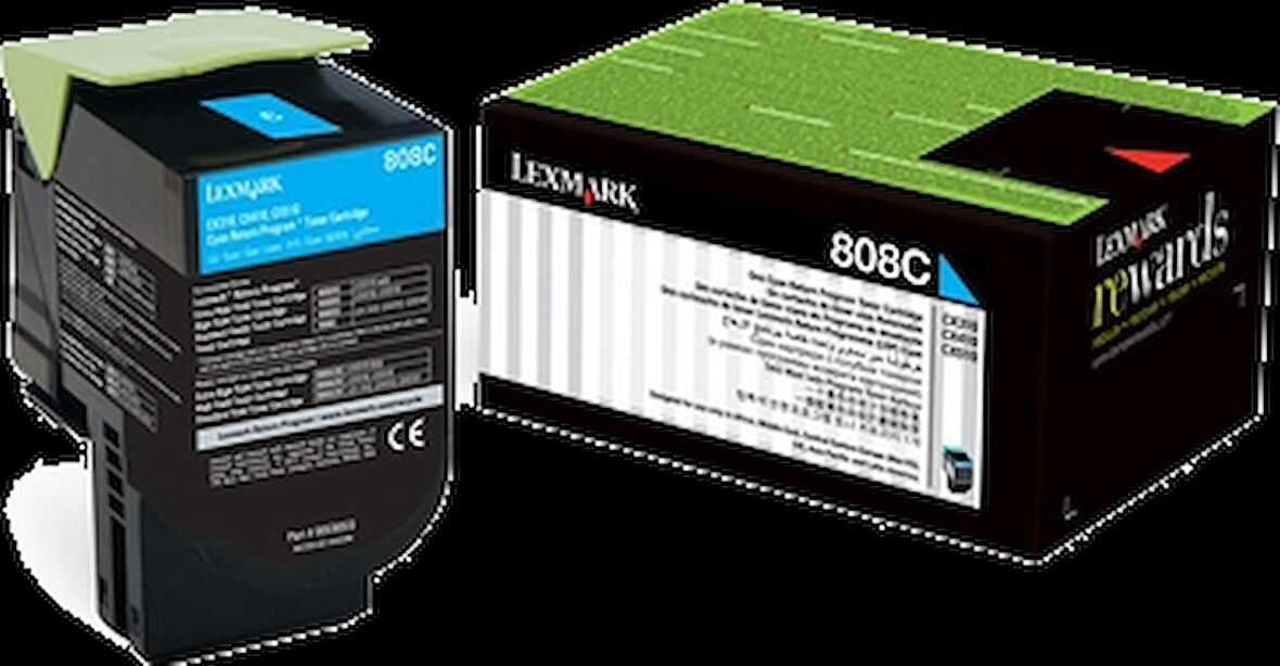 Lexmark 80C8Xc0 (808Xc) Mavi  Toner - Cx510 Toner