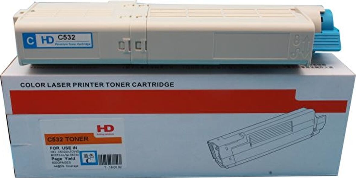 Oki C532/MC573 TONER 46490631 6000 Sayfa   Mavi