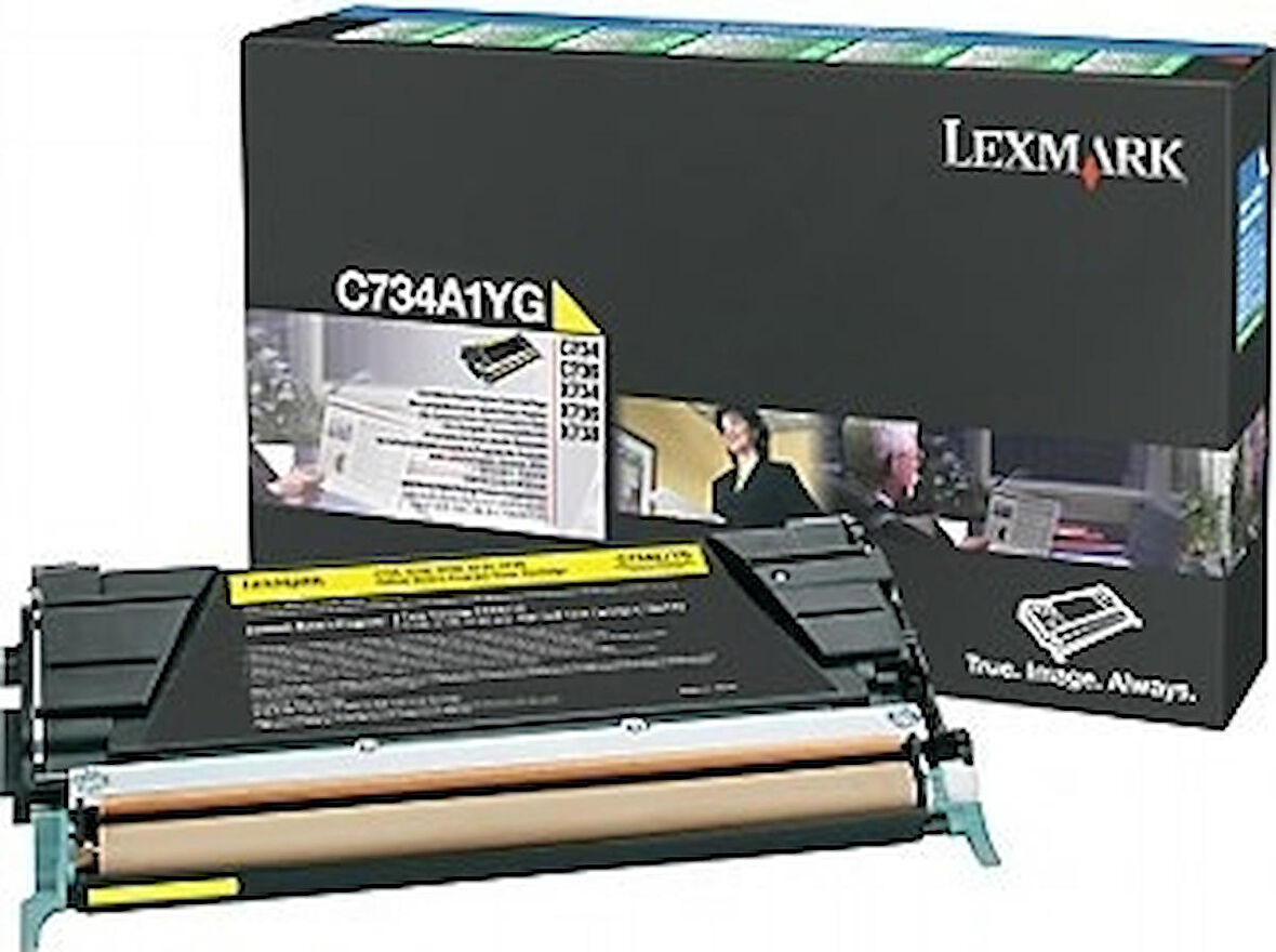 Lexmark C734A1Yg Sarı  Toner - C734 / C736 / X734 / X736 / X738