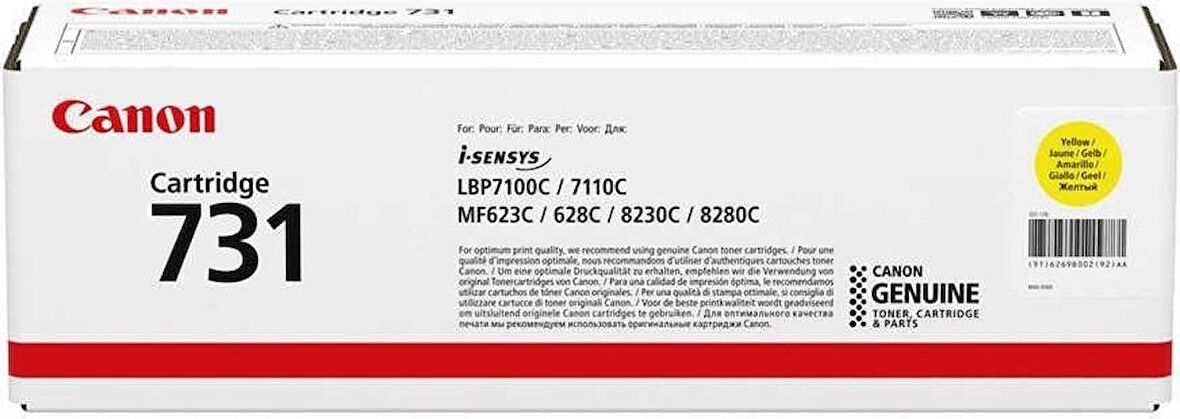 Canon CRG-731/6269B002 Sarı Orijinal Toner