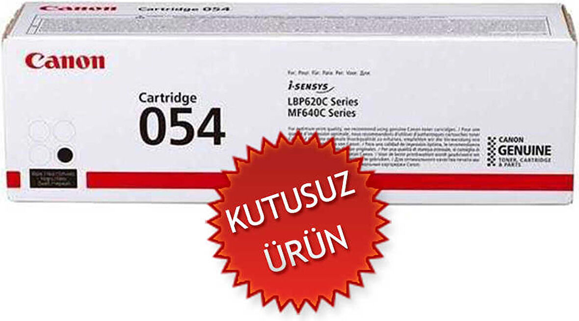 Canon CRG-054B Siyah  Toner  Kutusuz LBP621 LBP623 MF-640 MF-641 MF-643 MF-644 (A)