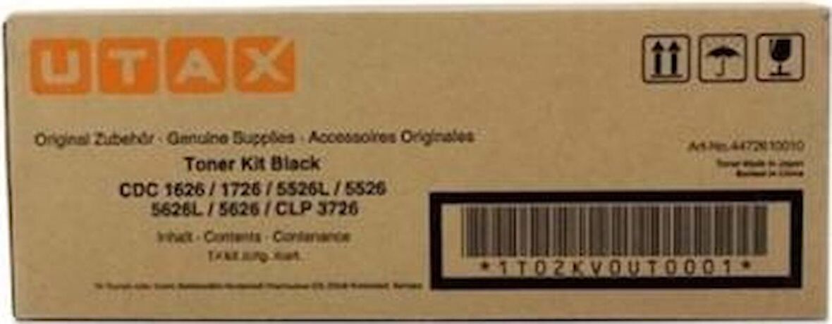 Utax Clp-3726, Cdc-1626 / 1726 / 5526L/ 5626 Siyah  Toner Triumph Adler Dcc-2626 / 2726