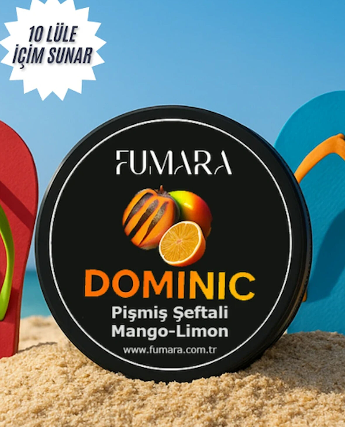 Fumara Dominic Nargile Marmelatı Limon-Mango-Pişmiş Şeftali Aromalı 200gr.