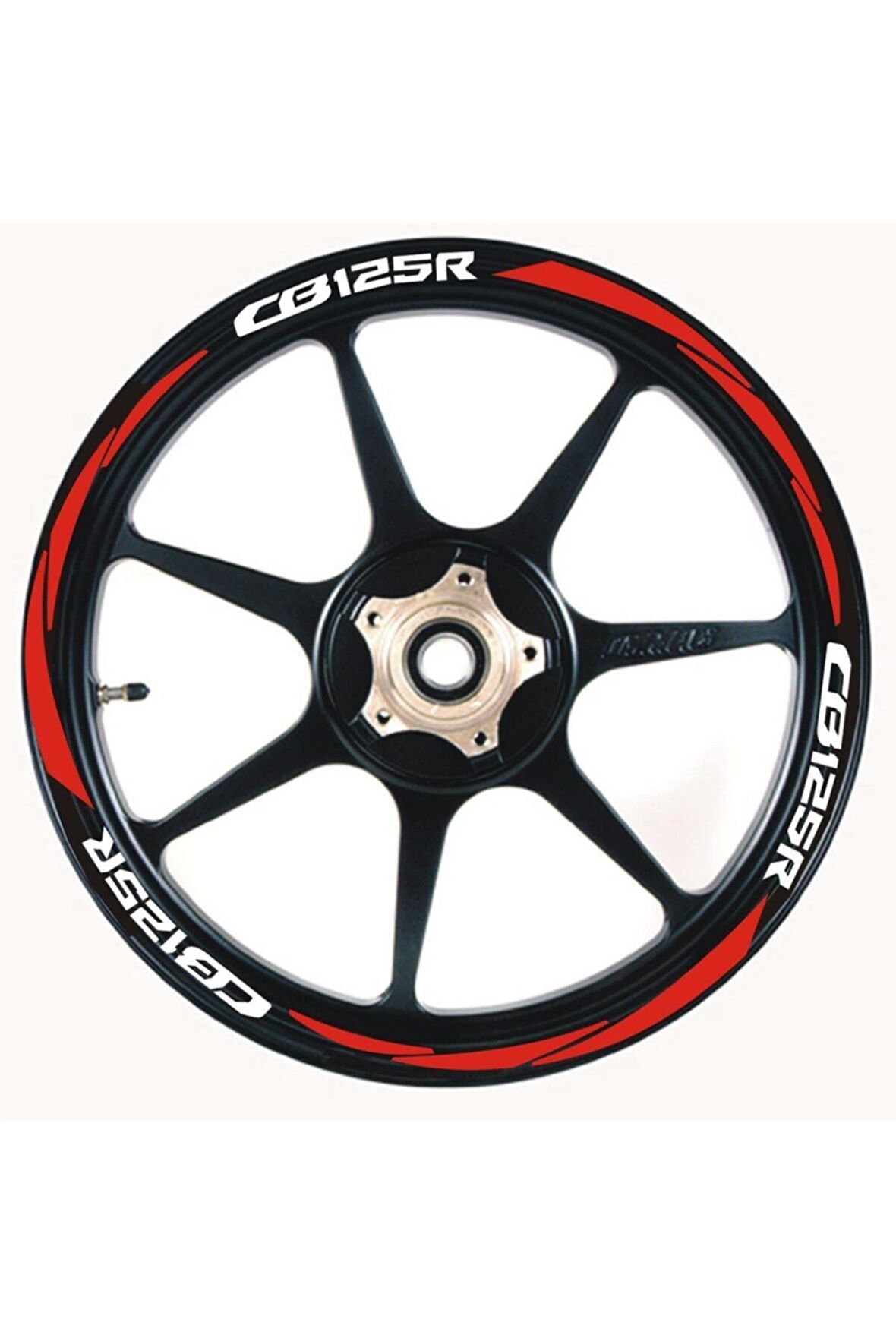DesingONB Motorsiklet Jant Şeridi Honda Cb125R Uyumlu Sağ-Sol/Ön-Arka