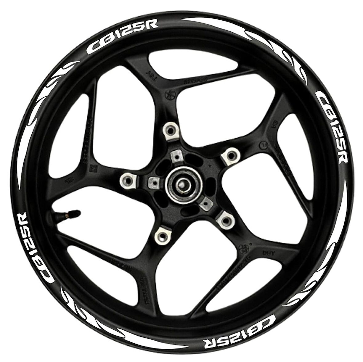 CB125R Beyaz yazılı  beyaz pençe şeritli