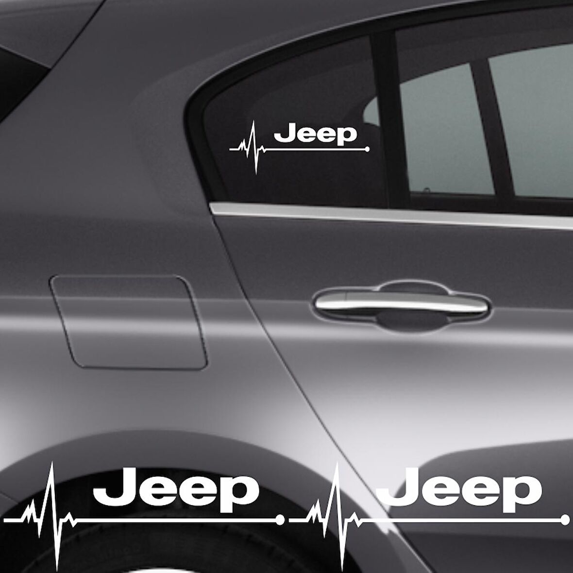 Jeep Cherokee Ritim Oto Sticker (2 Adet)