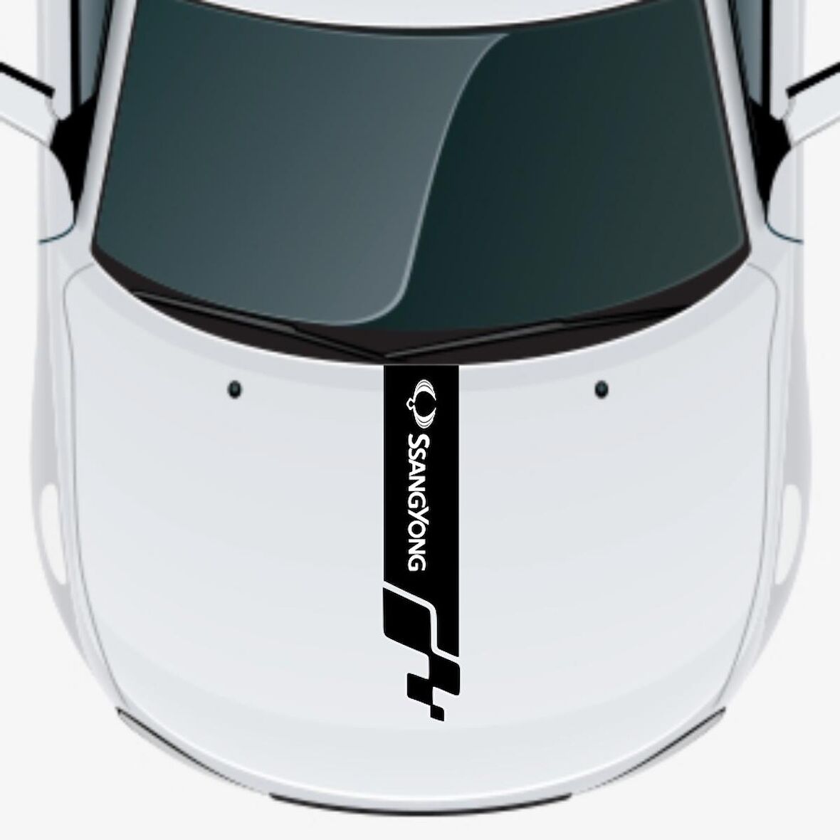 Ssangyong Korando Ön Kaput Oto Sticker