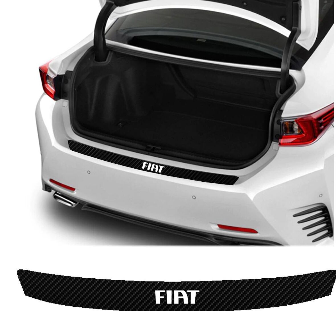 Fiat Doblo Arka Tampon Bagaj Koruyucu Sticker