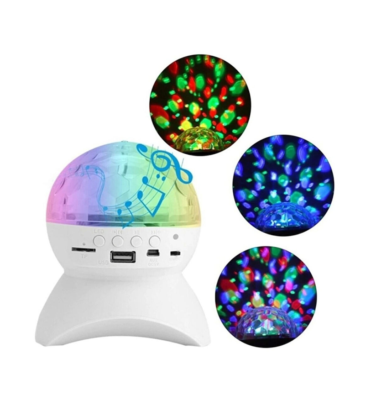 Göz kamaştırıcı LED RGB Sihirli Top Bluetooth Hoparlör Partisi  Disco House Club İçin Dönen Lamba