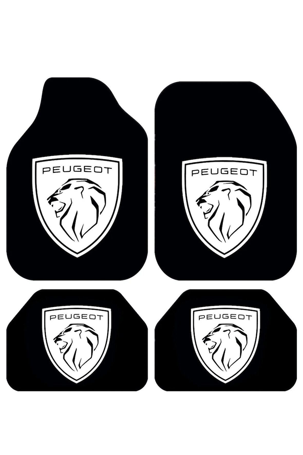 Dekoratif Dijital Baskılı Peugeot Desen Her Araca Uyumlu Yıkanabilir Oto Paspas Takımı