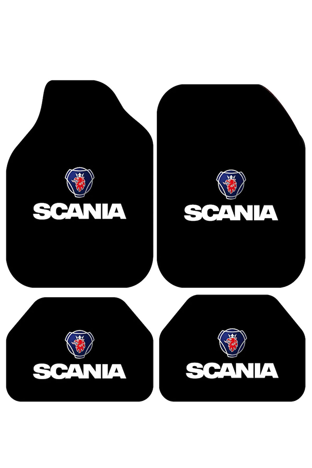 Dekoratif Dijital Baskılı Scania Desen Her Araca Uyumlu Yıkanabilir Oto Paspas Takımı