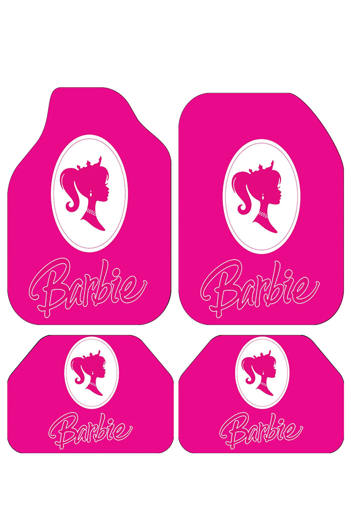 Dekoratif Dijital Baskılı Barbie Desen Her Araca Uyumlu Yıkanabilir Oto Paspas Takımı
