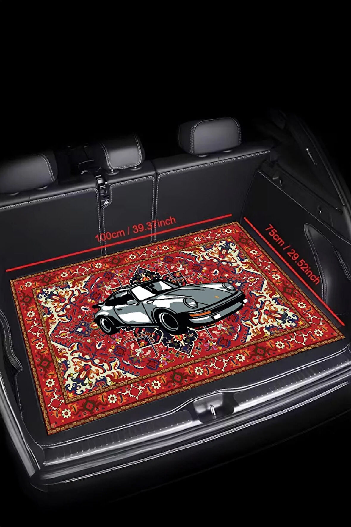 Dijital Baskı Dekoratif Araba Bagaj Matı Yıkanabilir Bagaj Havuzu