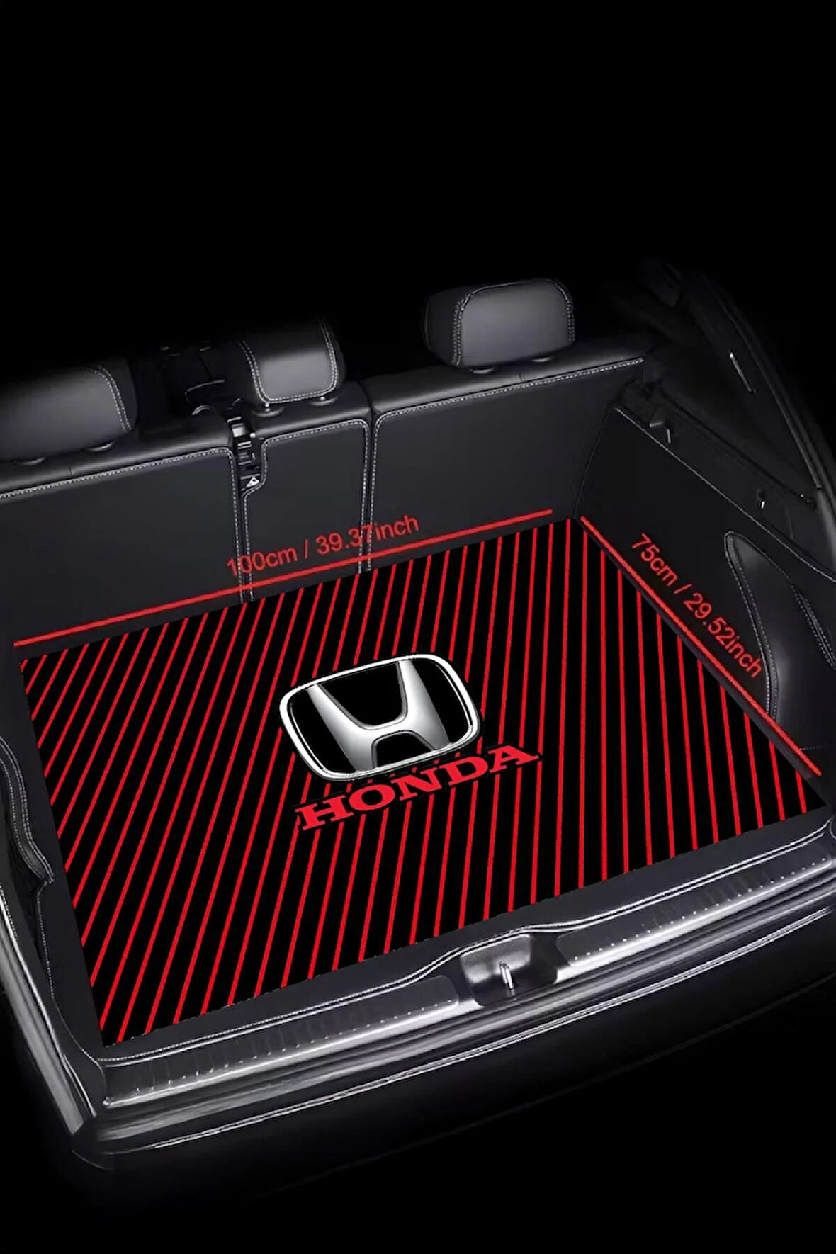 Dijital Baskı Dekoratif Honda Desen Araba Bagaj Matı Yıkanabilir Bagaj Havuzu