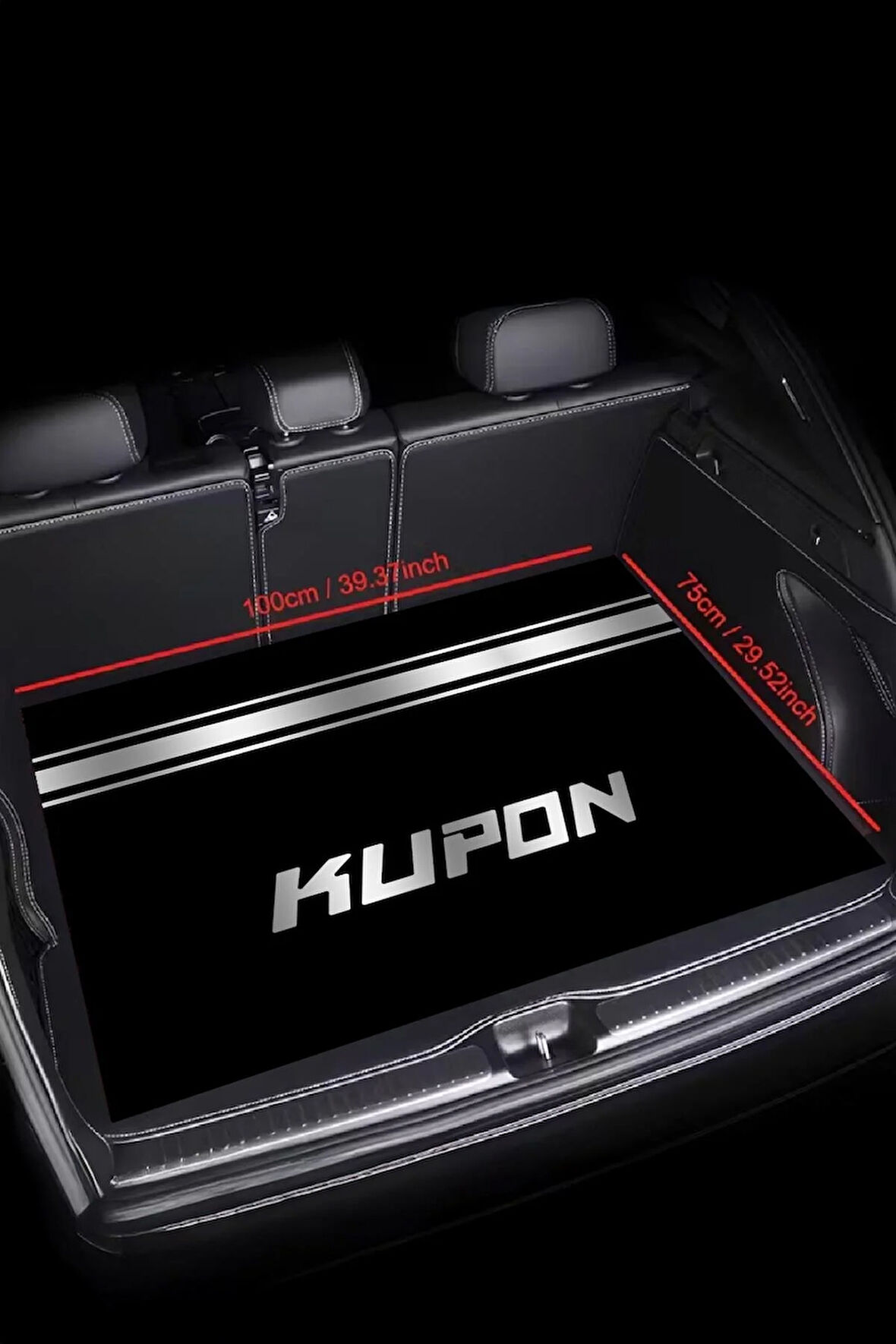 Dijital Baskı Dekoratif Kupon Desen Araba Bagaj Matı Yıkanabilir Bagaj Havuzu