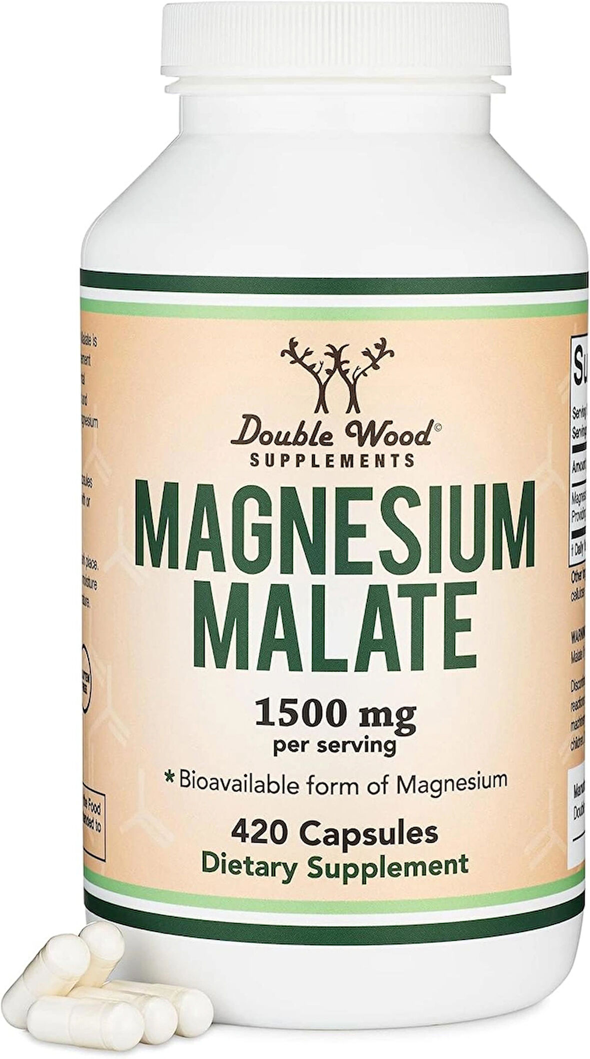 Double Wood Magnesium Malate 1,500mg 420 Caps