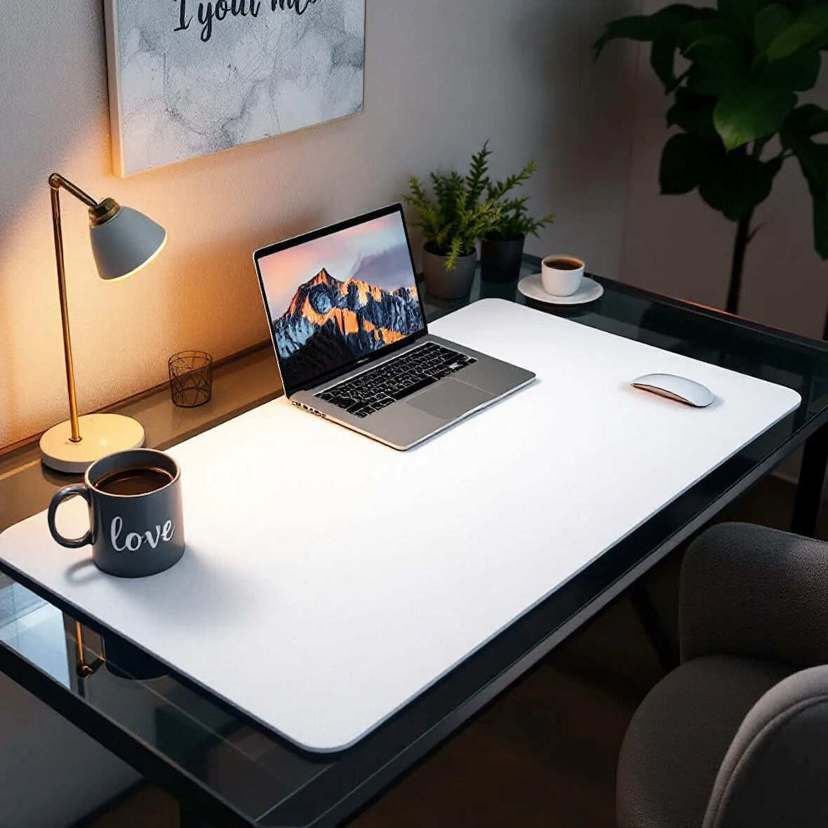 Özel Tasarım Desk Matı - Masa Örtüsü - 70 cm × 280 cm - Beyaz | Kişiselleştirilmiş Ofis Mat