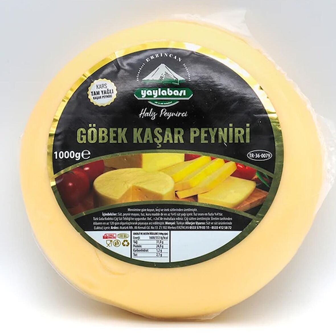 %100 DOĞAL, KATIKSIZ, LEZZETLİ TAM YAĞLI GÖBEK KARS KAŞAR PEYNİRİ 1000G