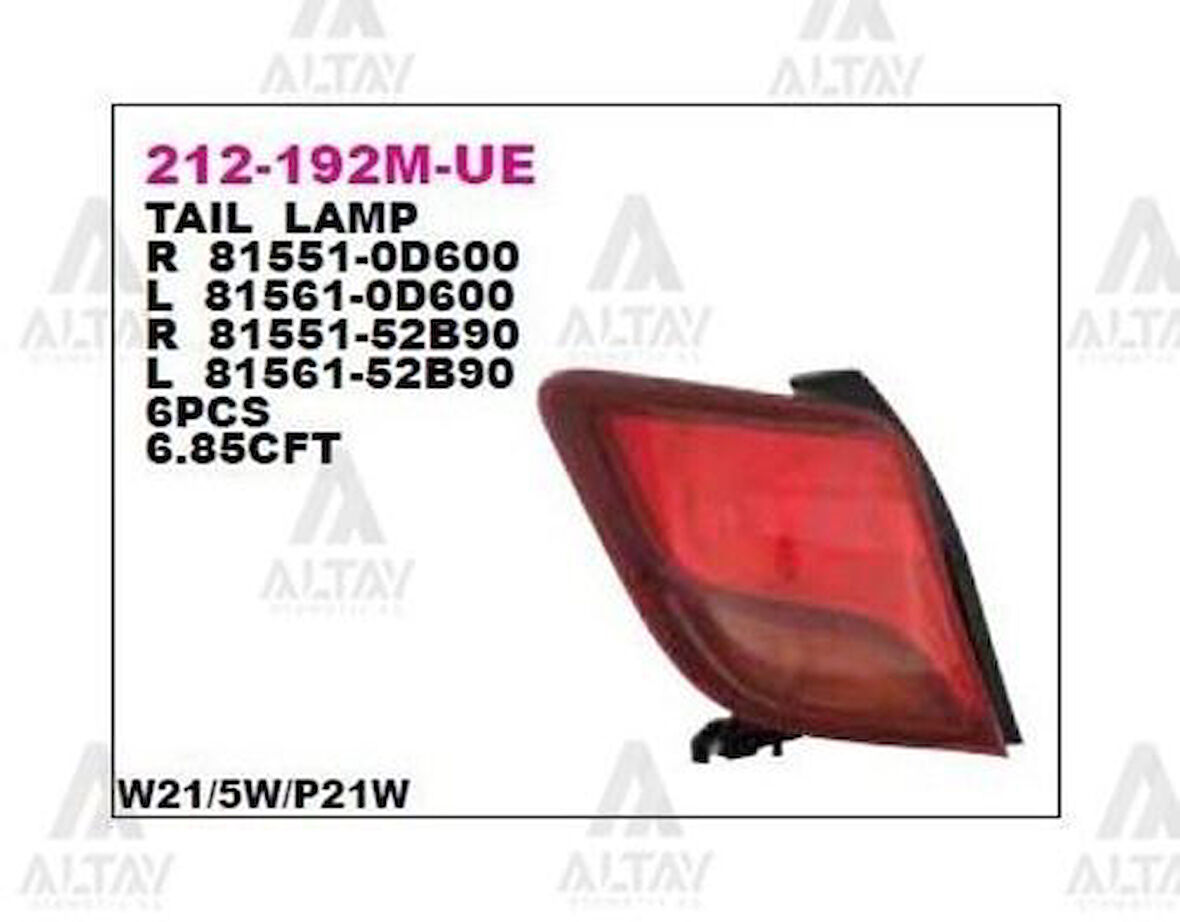 Depo 212192MLUE Stop Lambası Sol Yaris 13 815610D600