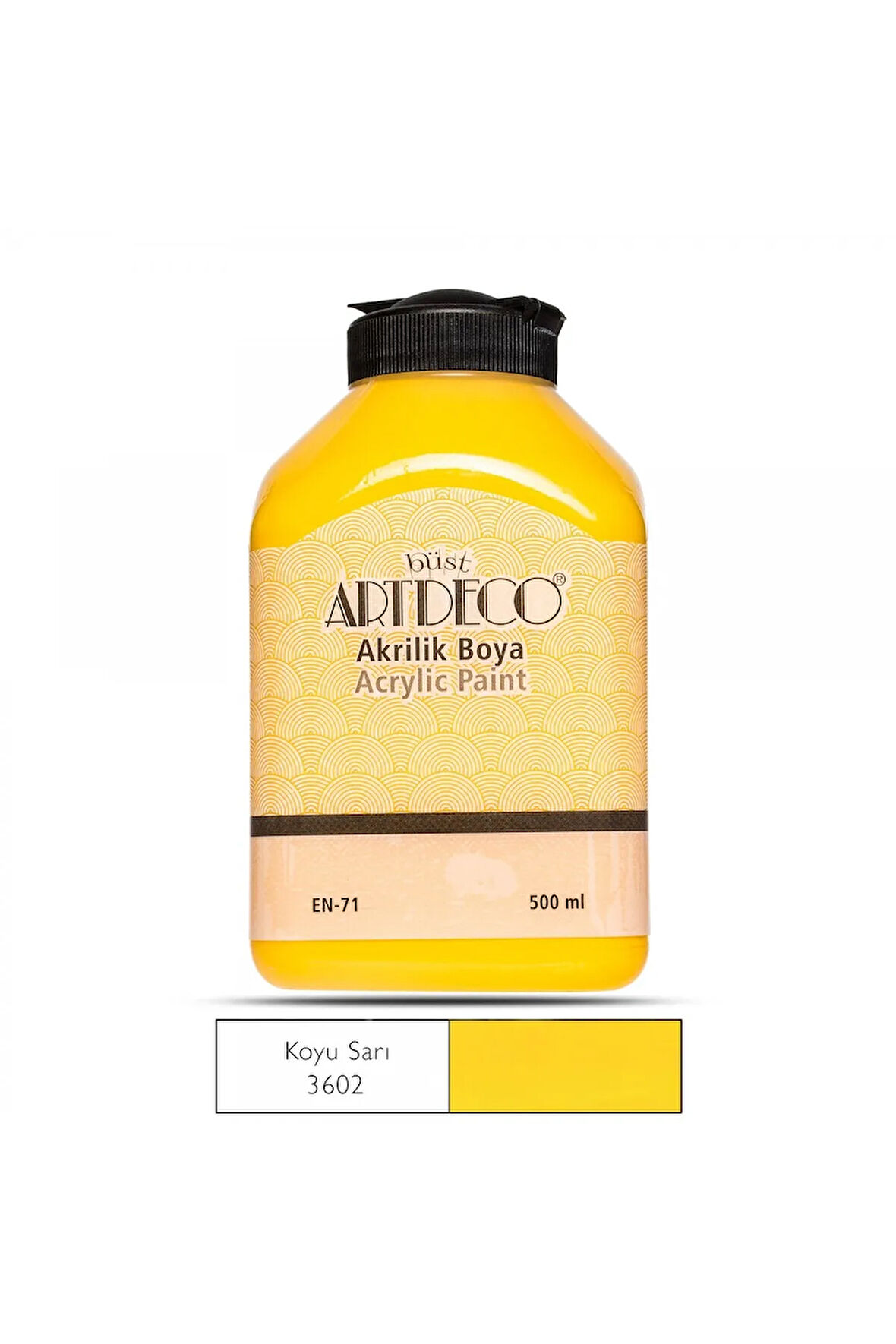 Akrilik Boya 500ml Koyu Sarı 3602
