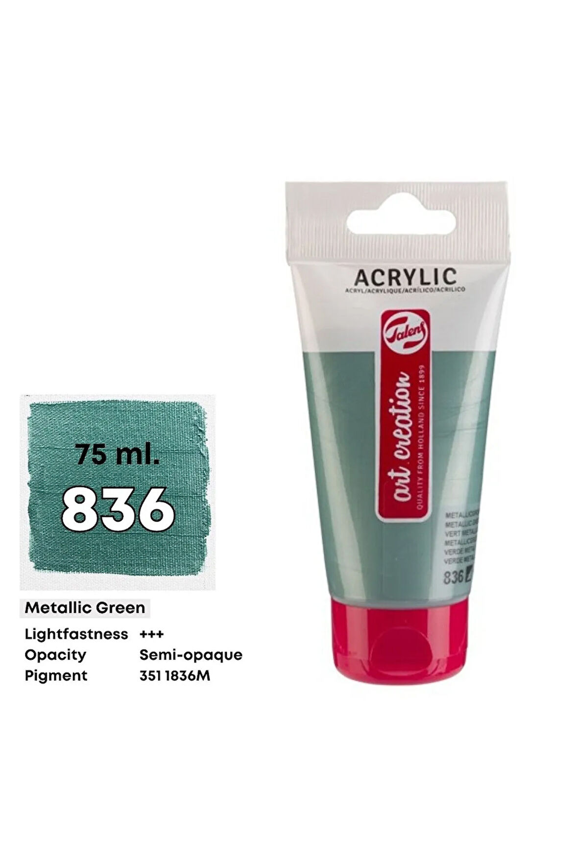 Art Creation Akrilik Boya 75ml 836 Metallic Green