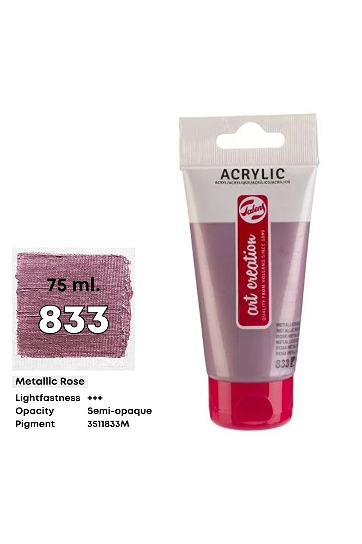 Art Creation Akrilik Boya 75ml 833 Metallic Rose