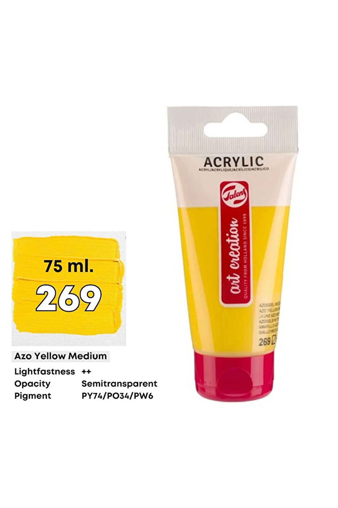 Art Creation Akrilik Boya 75ml 269 Azo Yellow Medium