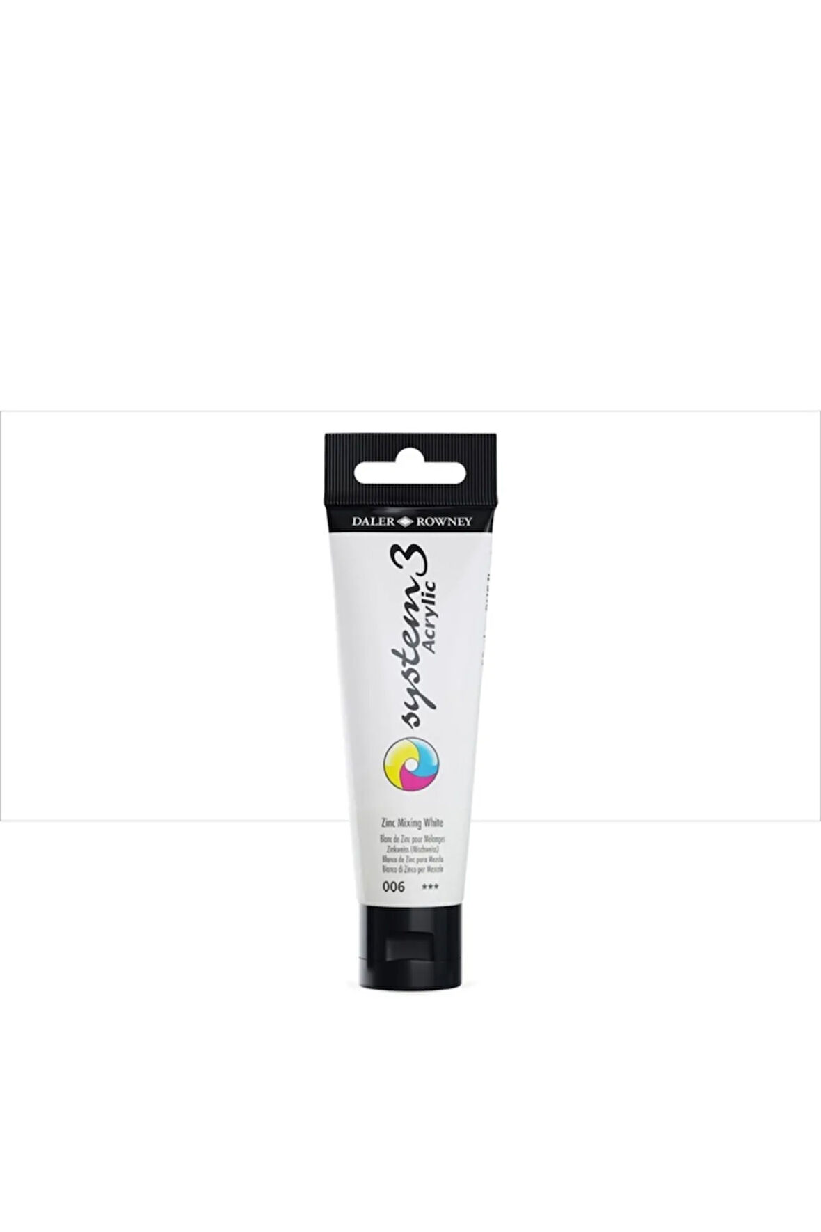 Daler Rowney System 3 Akrilik Boya 150ml 006 Zinc Mix White