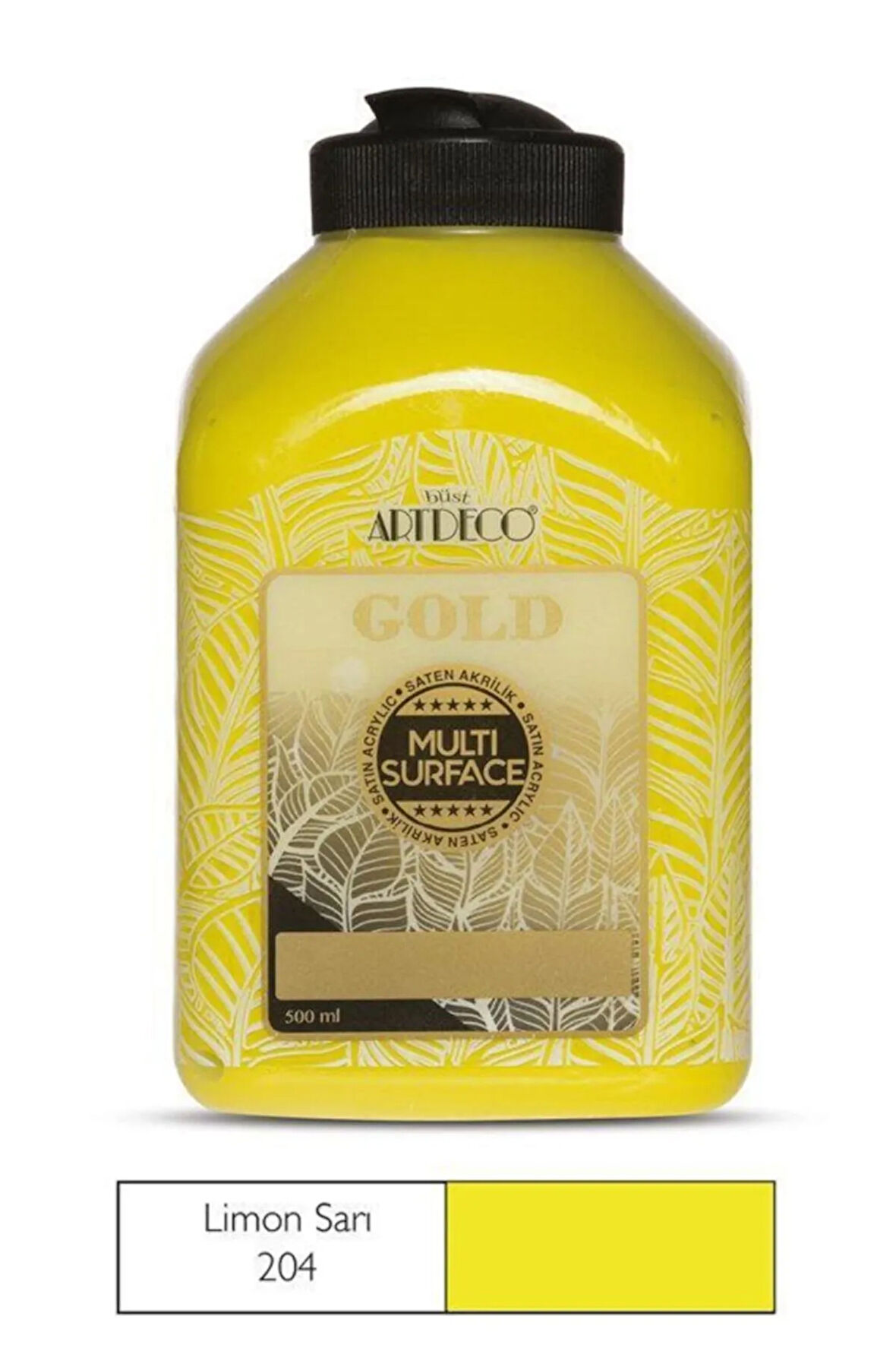 Gold Multi Surface Akrilik Boya 500 ml. 204 LİMON SARI