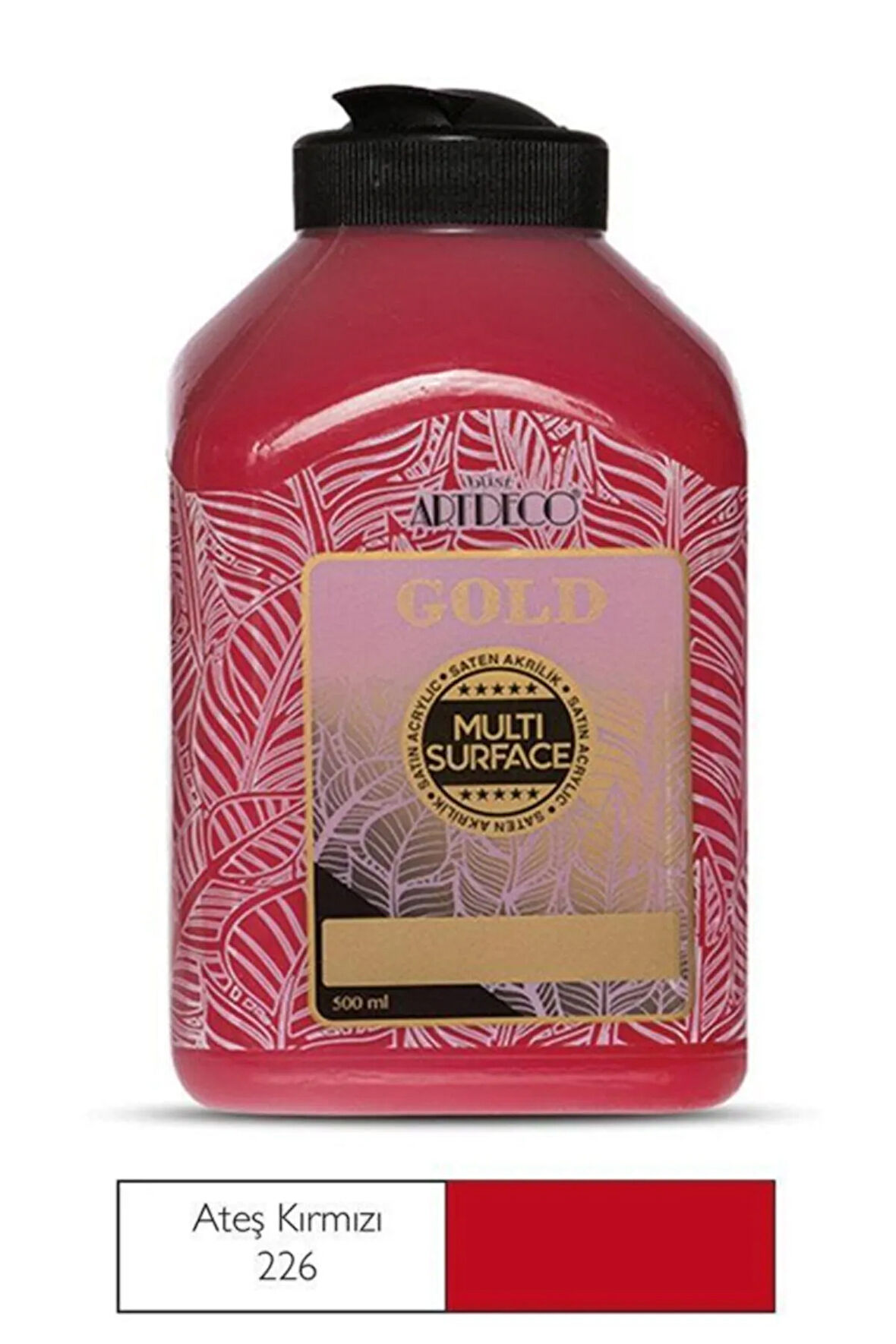GOLD MULTİ SURFACE AKRİLİK BOYA 500 ML. 226 ATEŞ KIRMIZI