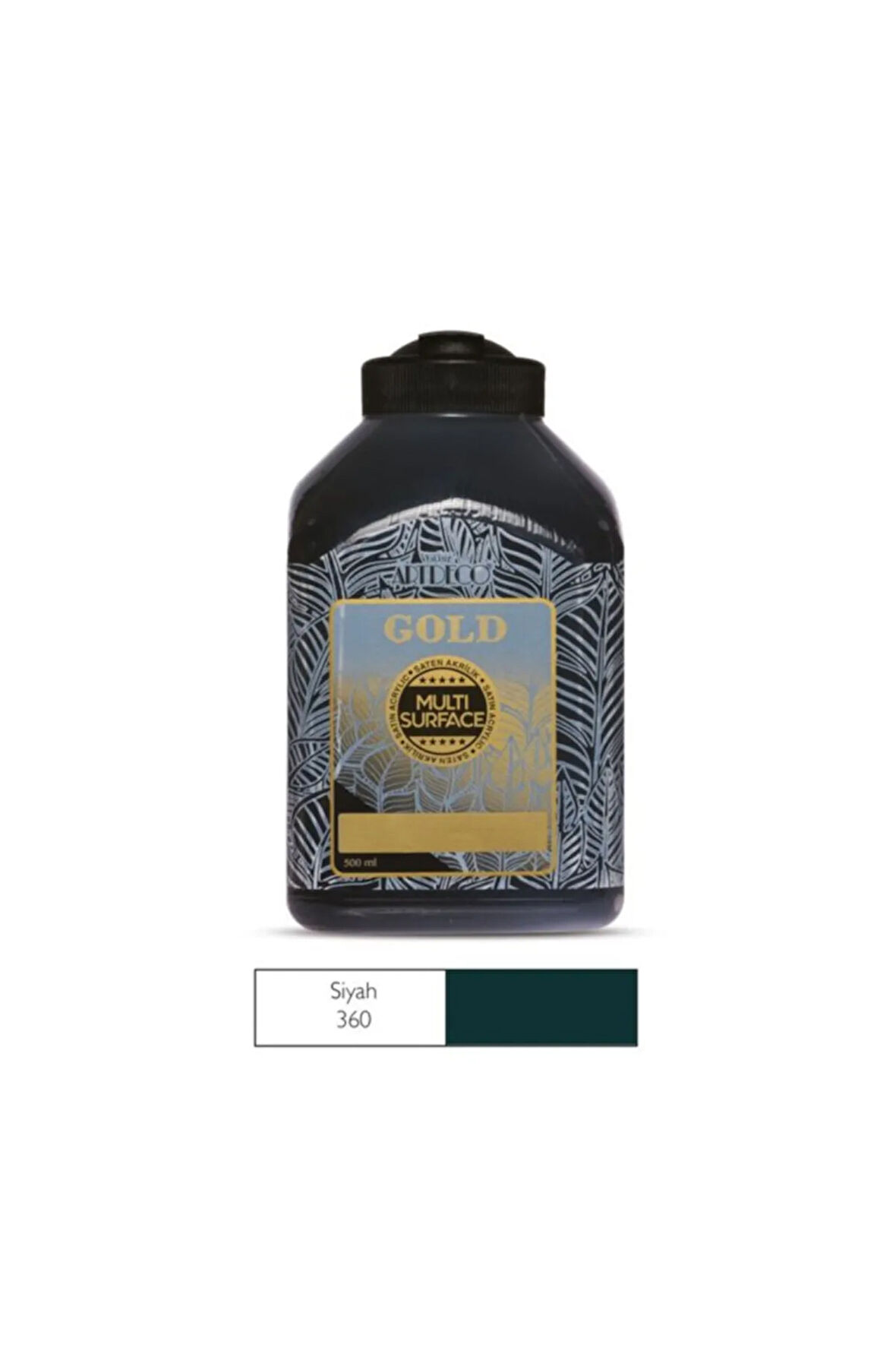 Gold Multi Surface Akrilik Boya 500 ml  360 Siyah