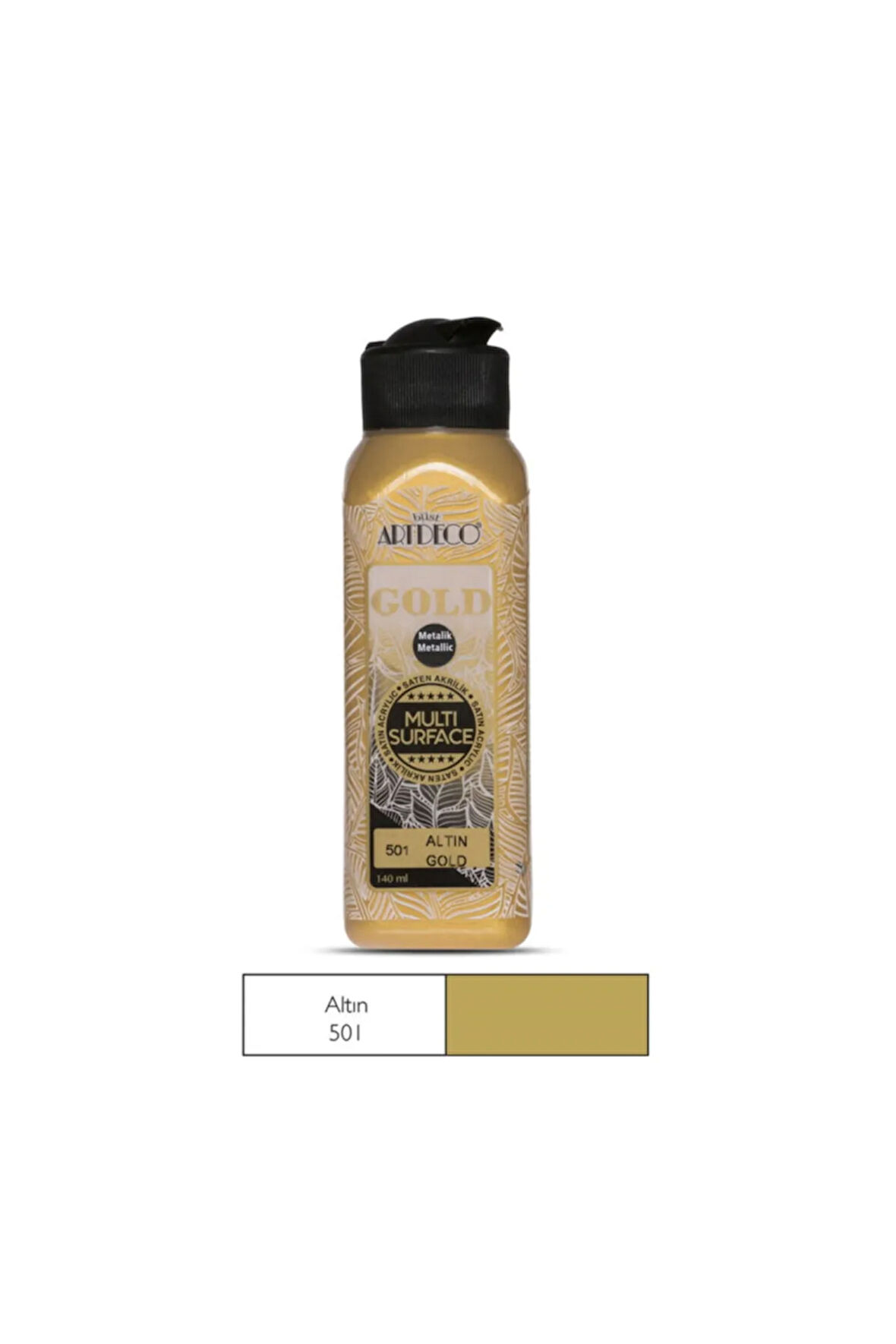 Gold Multi Surface Akrilik Boya 140 ml. 501 Metalik Altın