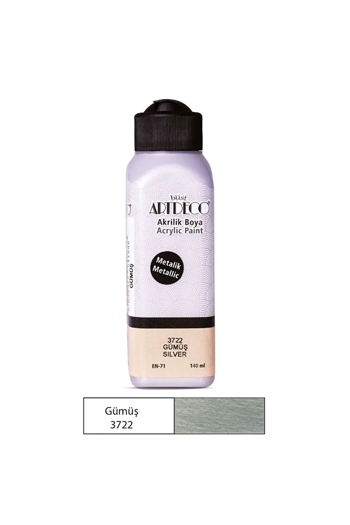 3722 Metalik Akrilik Boya 140 Ml.gümüş
