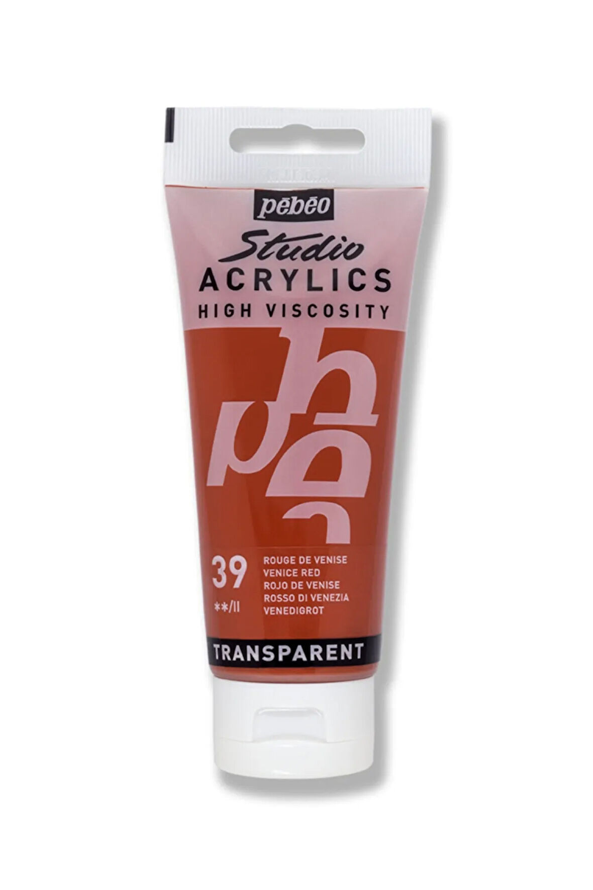 Studio Akrilik Boya - Transparent Venice Red- 100 ml - N:39