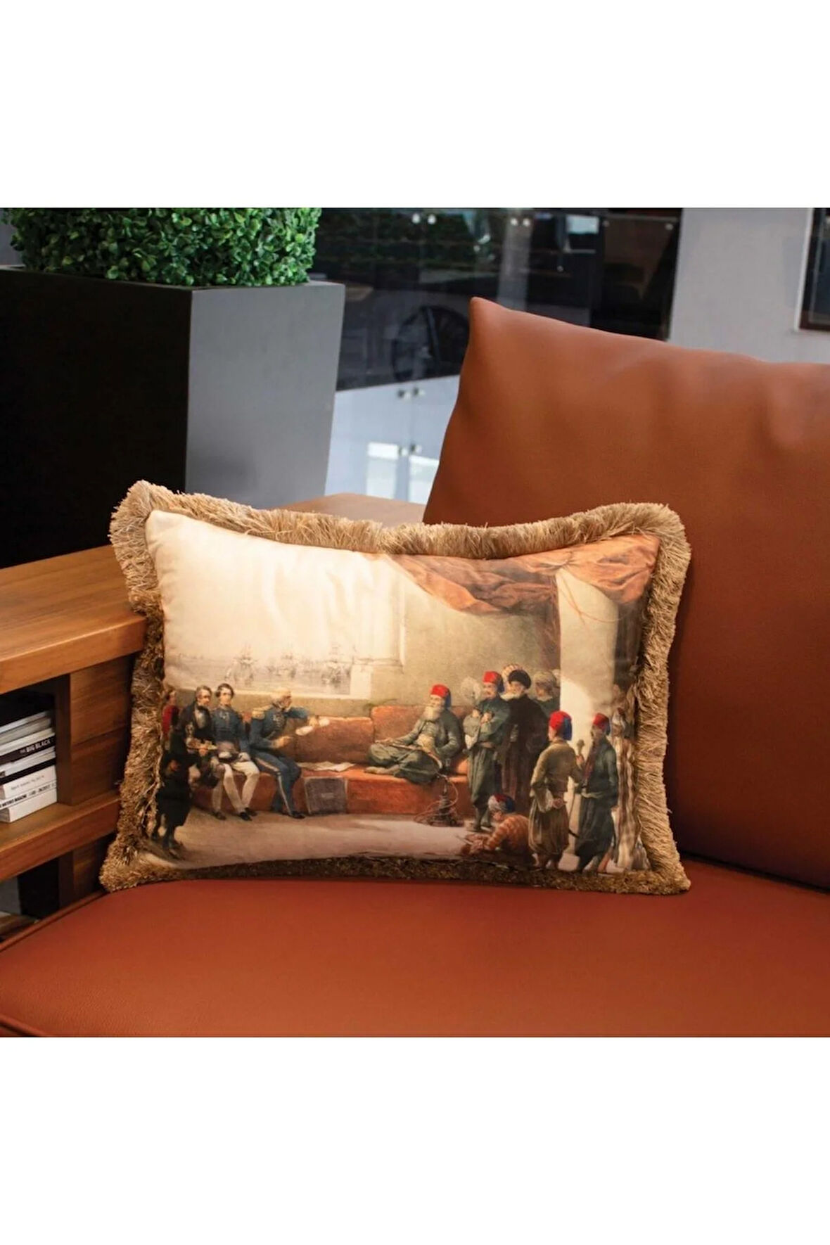 Ottoman Meeting Kadife Yastık/Kırlent -dolgu Boncuk Elyaf Uluslararası Yıkama Ve Solmama Sertifikası
