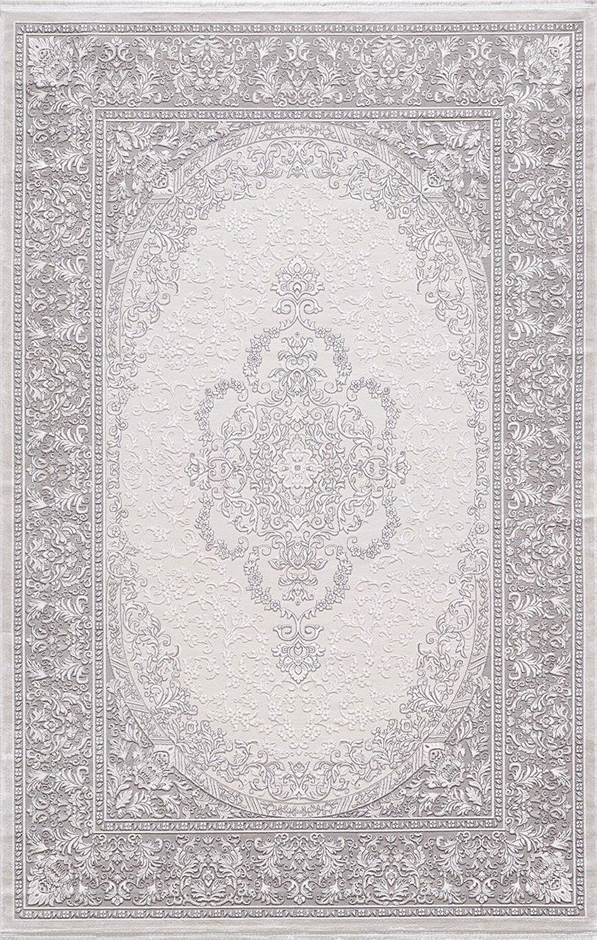 Artemis Halı Dream 09406B Krem Gri Klasik Bambu Halı