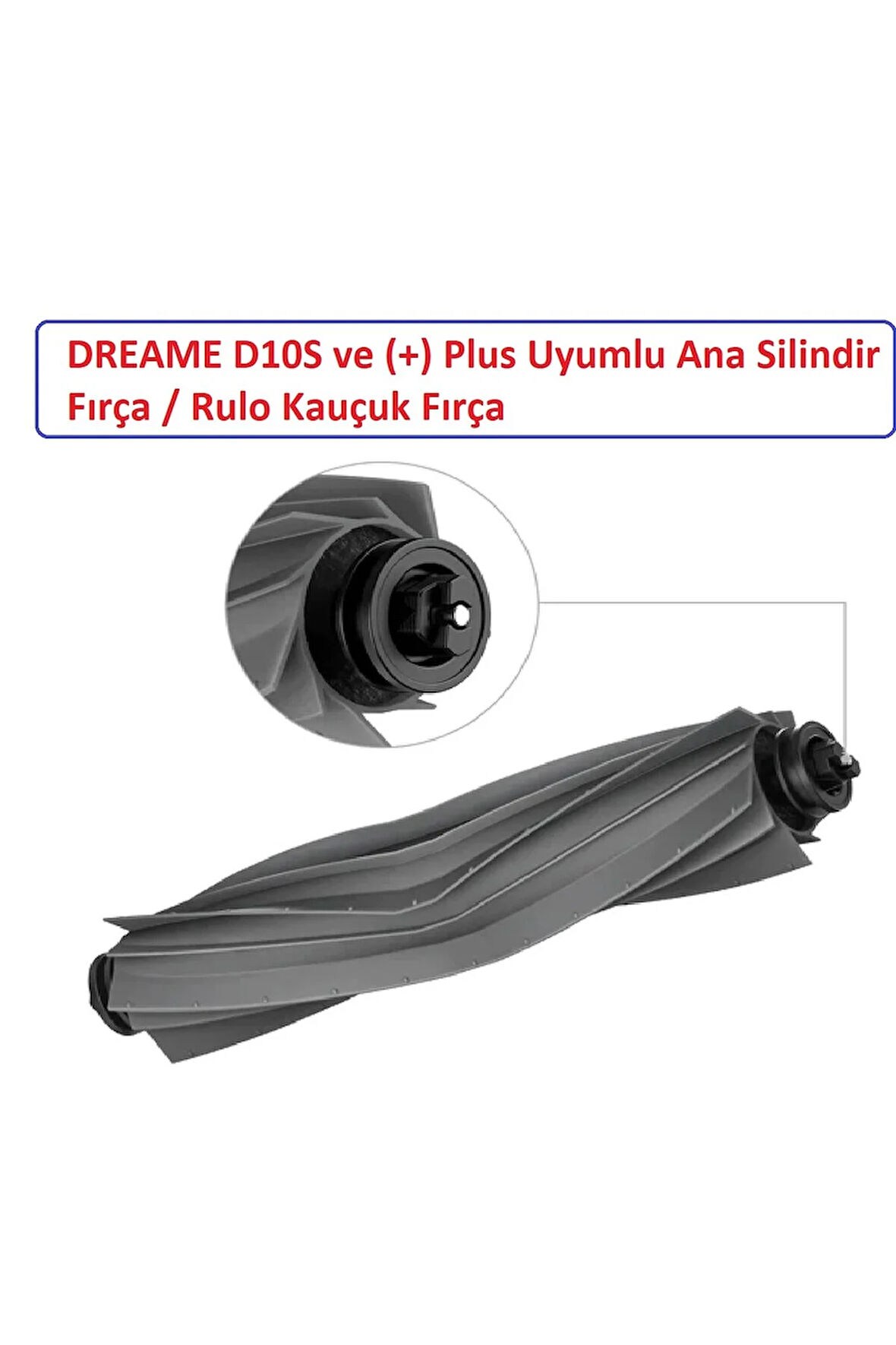 Dreame D10S - D10 Plus + Uyumlu Ana Silindir Rulo Silikon Fırça