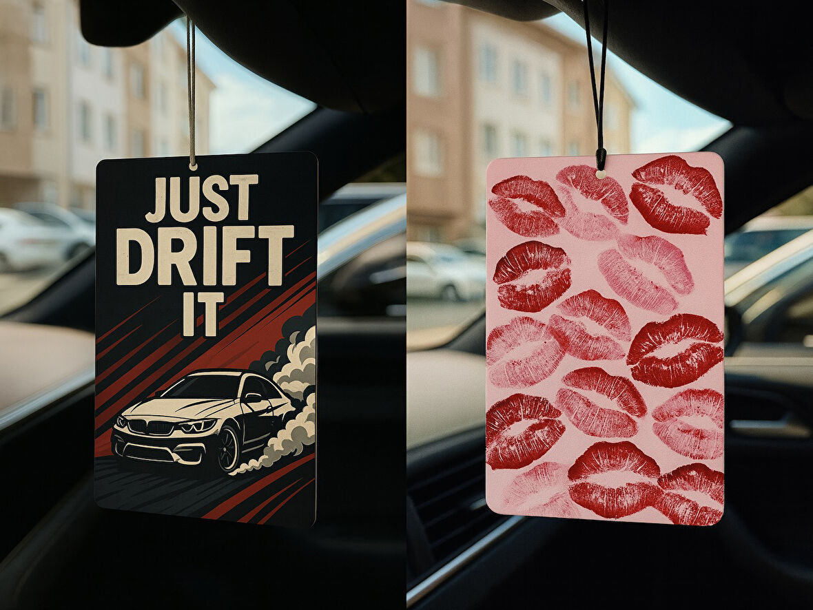 Just Drift It ve Öpücük - İkili Oto Kokusu - Dekoratif Araç Kokusu ve Aksesuarı